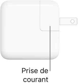 L’adaptateur secteur USB-C 30 W.