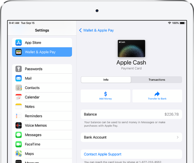 Set up and use Apple Cash on iPad (U.S. only) Apple Support