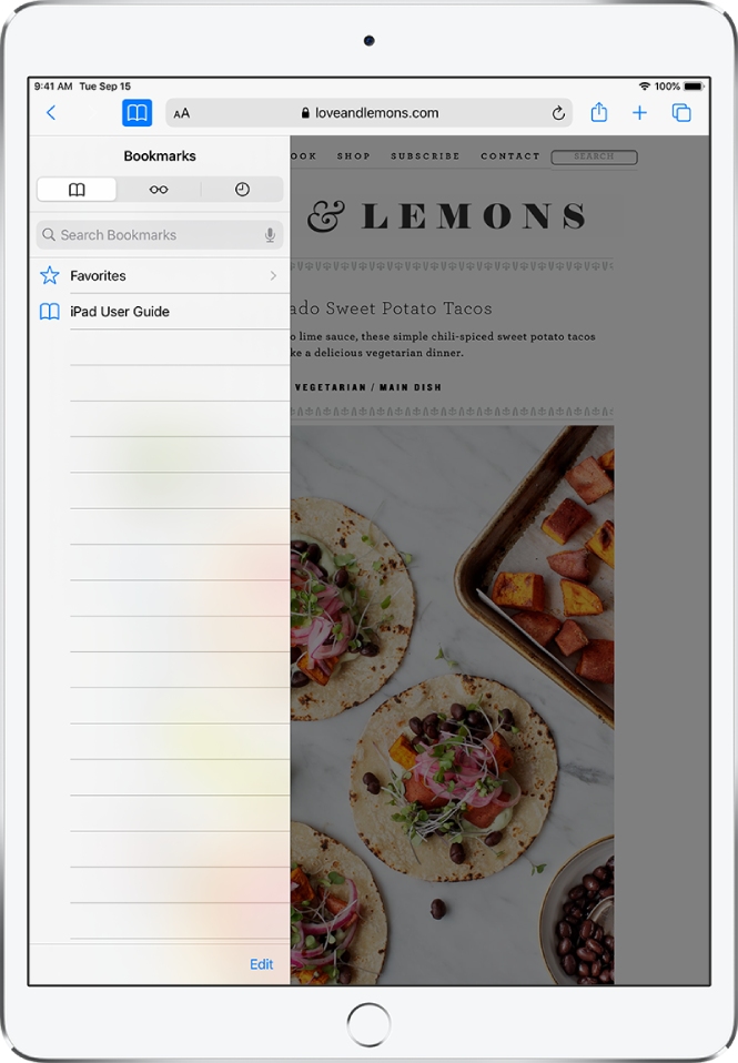 Bookmark Favorite Webpages In Safari On Ipad Apple Support