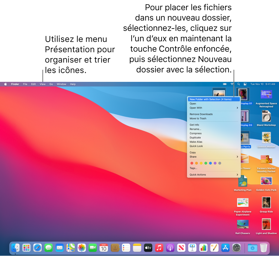 Comment Organiser Les Fichiers Sur Le Bureau De Votre Mac Assistance Apple