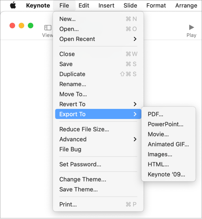 save videos from keynote to pdf