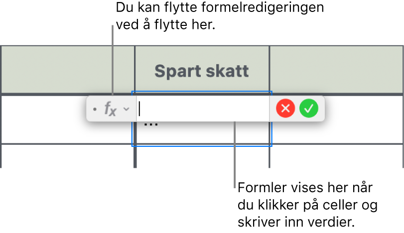 Formelredigeringen.