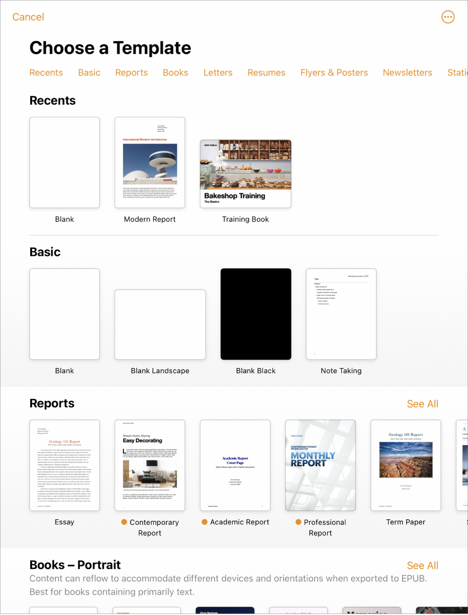 Templates For Pages Documents