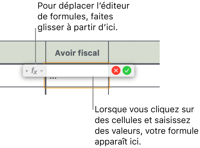 Éditeur de formules.