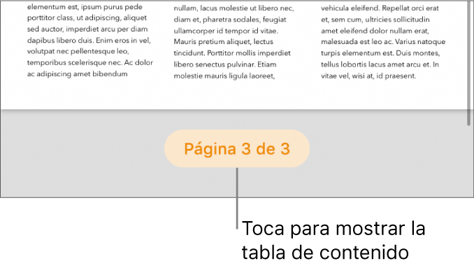 Un documento abierto con numeración de página “3 de 3” en la parte inferior de la pantalla.
