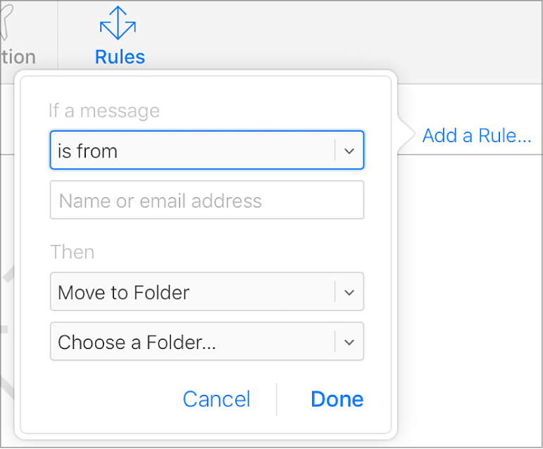 Set Up Rules To Filter Email In Mail On Icloud Com Apple Support