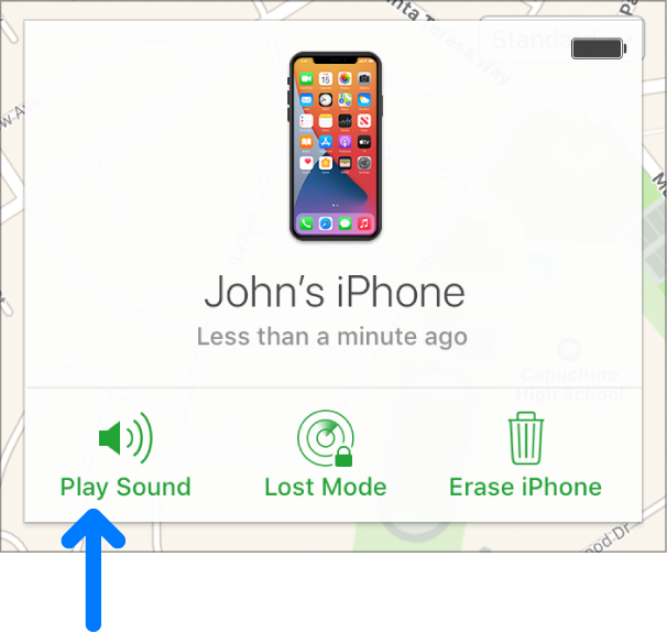 Reproducir Un Sonido En Un Dispositivo Con Buscar Mi Iphone En Icloud Com Soporte Tecnico De Apple