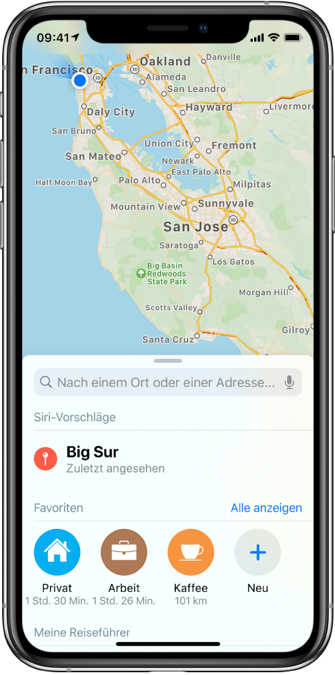 Sichern Von Lieblingsorten In Der App Karten Auf Dem Iphone Apple Support