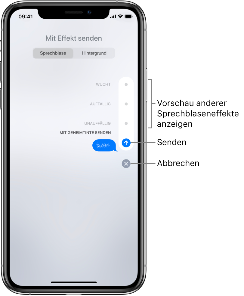 Senden Animierter Effekte In Der App Nachrichten Auf Dem Iphone Apple Support