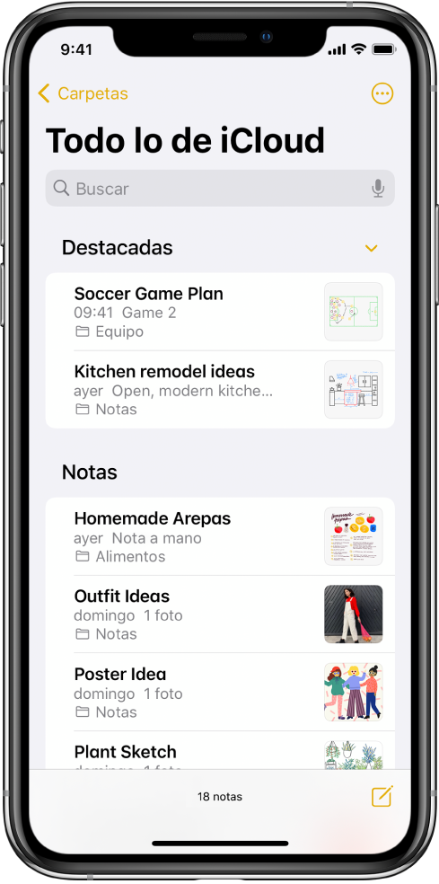 Buscar Y Organizar Tus Notas En Carpetas En El Iphone Soporte Tecnico De Apple