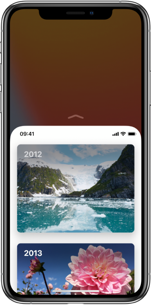 Het iPhone-scherm waarop 'Bereikbaarheid' is ingeschakeld. Het bovenste deel van het scherm is omlaag verplaatst, zodat je er gemakkelijk bij kunt met je duim.