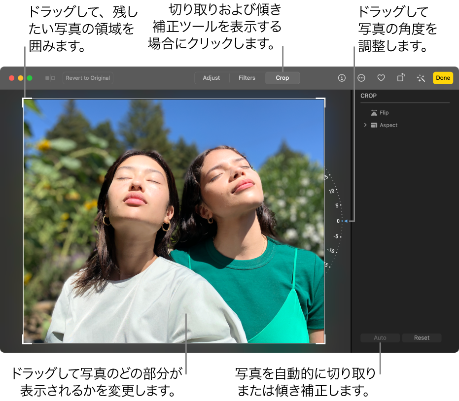 Macの 写真 で写真を切り取る 傾きを補正する Apple サポート
