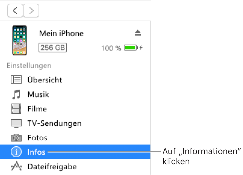 Synchronisieren Von Appinfos Vom Deinem Pc Mit Geraten Mit Itunes Apple Support