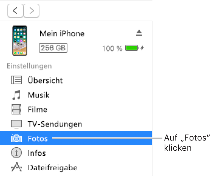 Synchronisieren Von Fotos In Itunes Auf Dem Pc Mit Geraten Apple Support