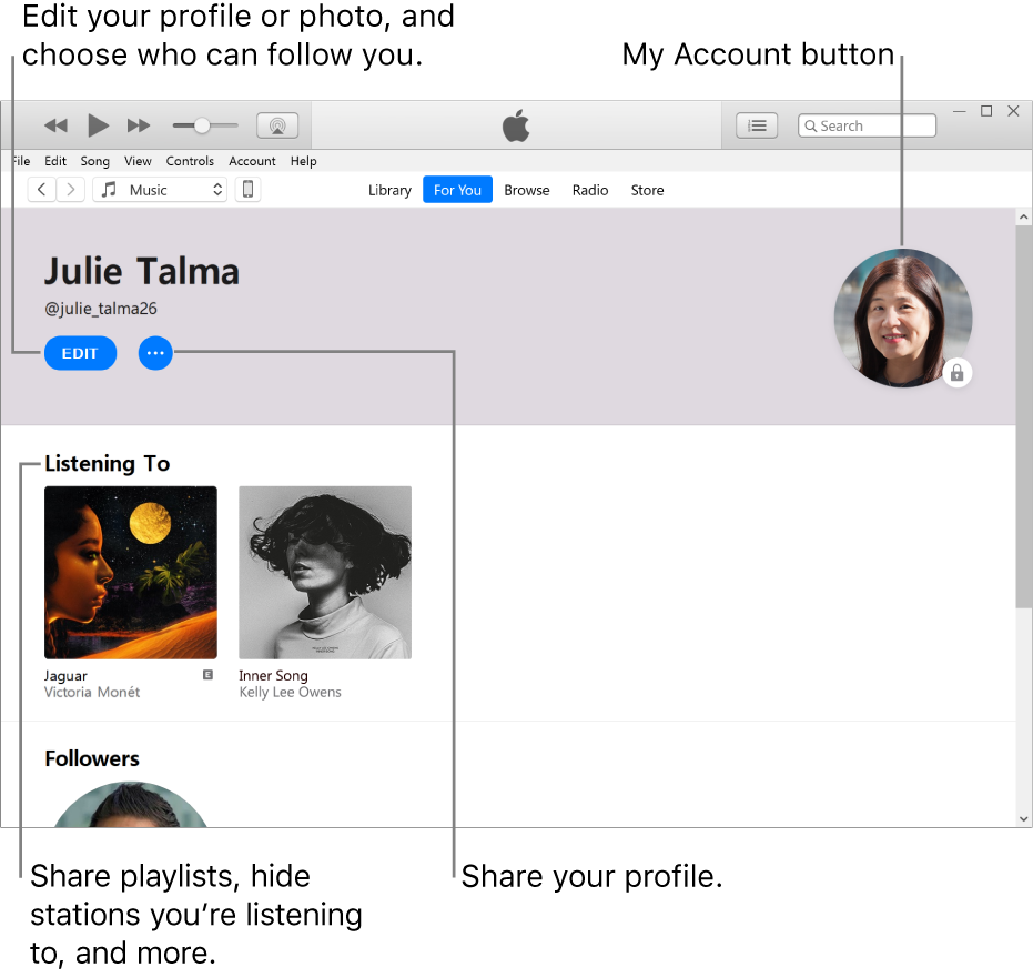 Create An Apple Music Profile In Itunes On Pc Apple Support