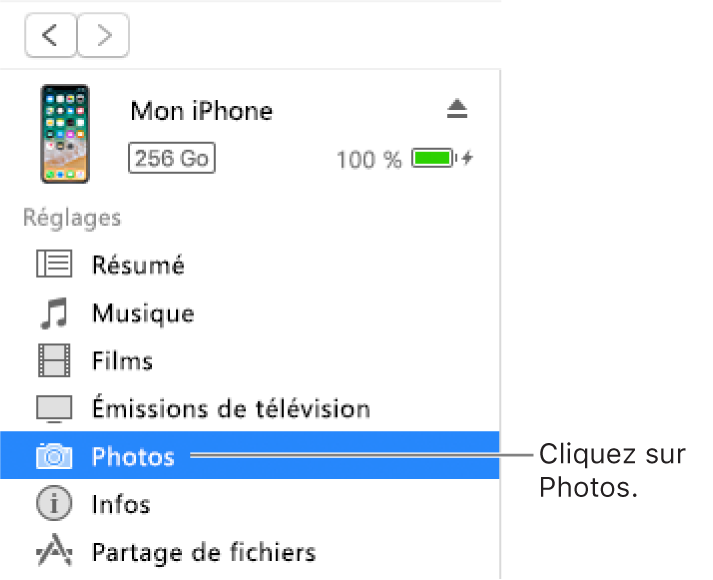 Synchroniser Des Photos Avec Des Appareils Dans Itunes Sur Pc Assistance Apple