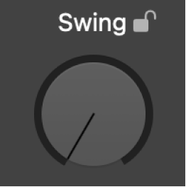Abbildung. Swing-Drehregler im Drummer-Editor