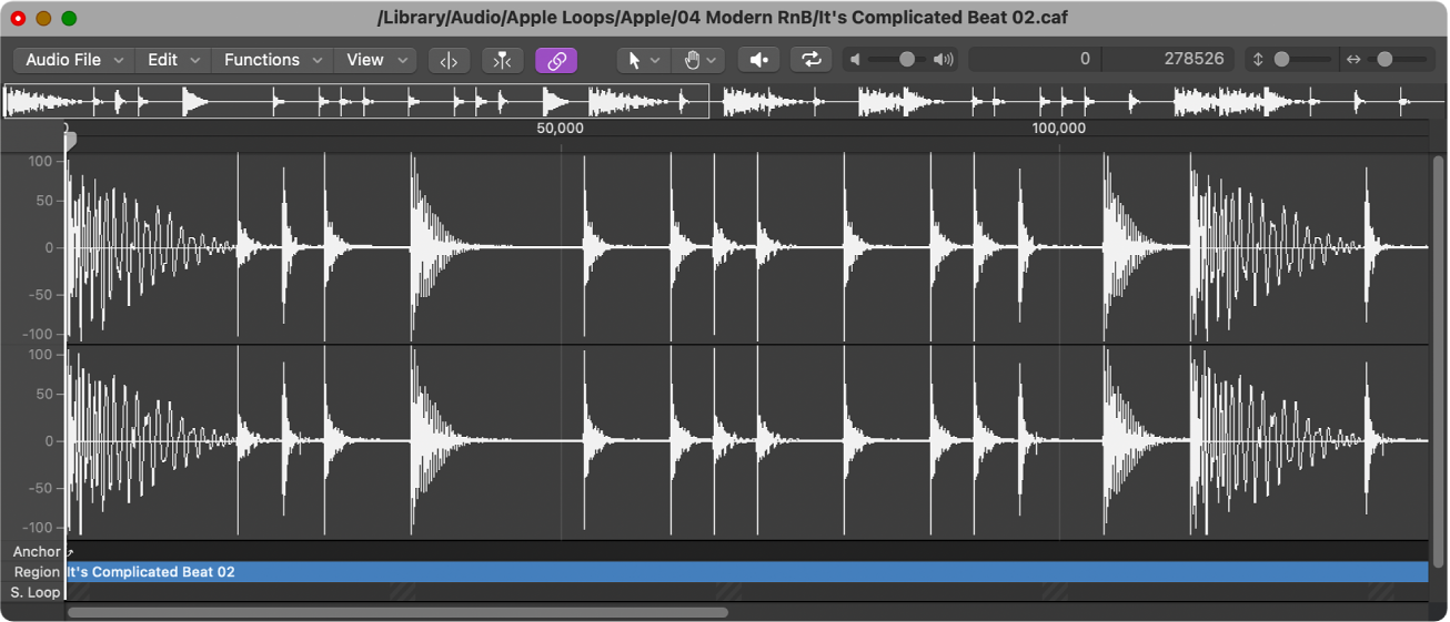 edit audio of clip logix pro x