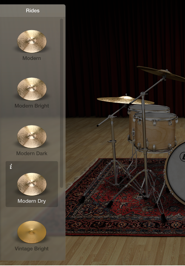 percussion kit of recorded and synthesized instruments on logic x pro