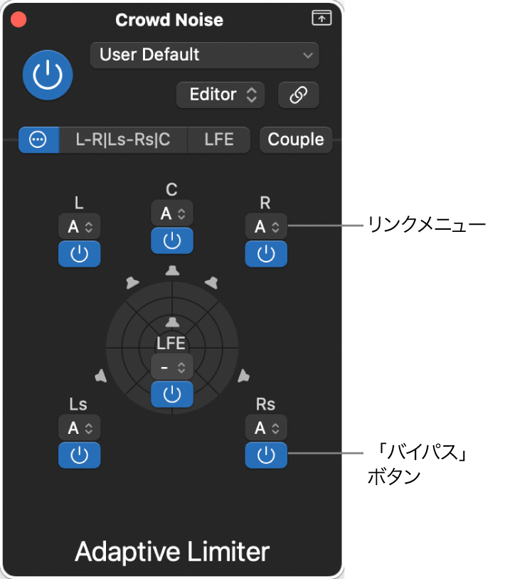 図。マルチチャンネルプラグインの「Configuration」タブ