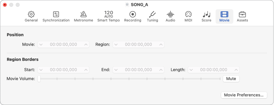 図。「ムービー」設定。