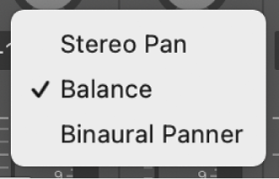 図。パンニング・モード・メニュー。