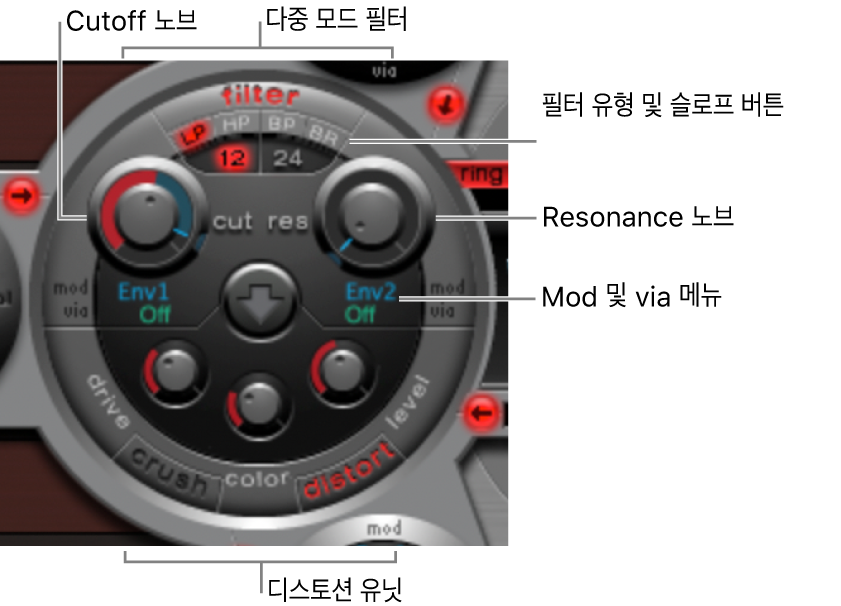 그림. 필터 섹션.