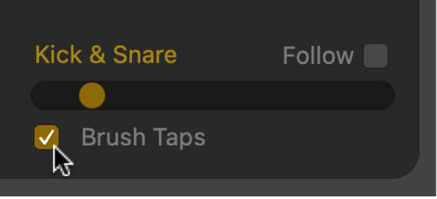 图。“鼓刷轻扫”复选框。
