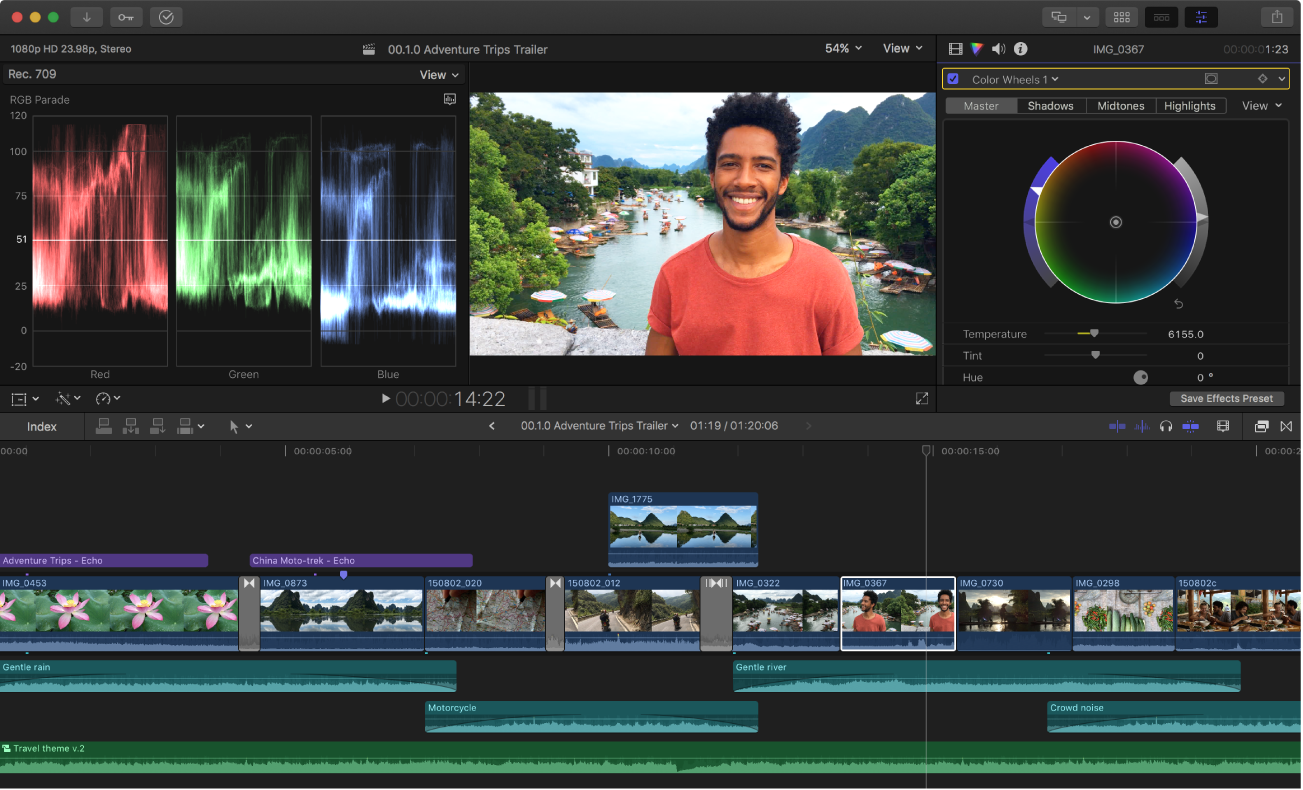 Introduction A L Etalonnage Dans Final Cut Pro Assistance Apple