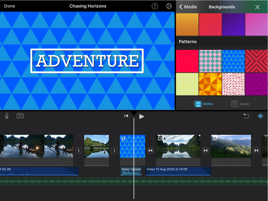 moving backgrounds for imovie