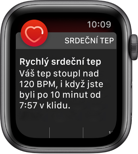 Upozornění na zrychlený srdeční tep