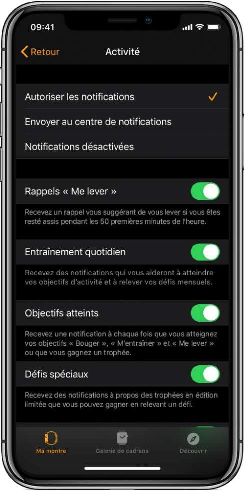 objectif activite apple watch