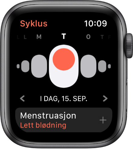 Syklus-skjermen.