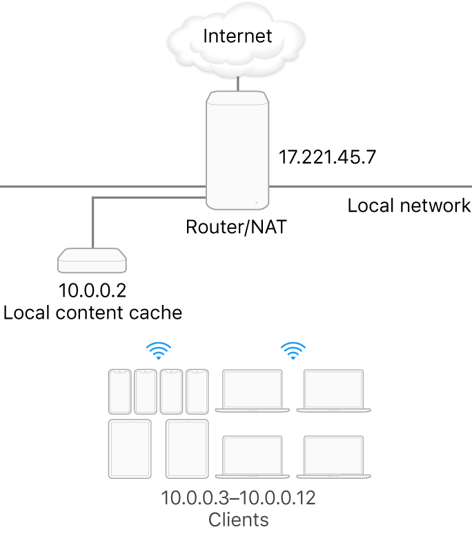 A single subnet caching server.