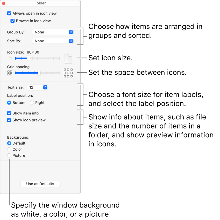 Change View Options In The Finder On Mac Apple Support