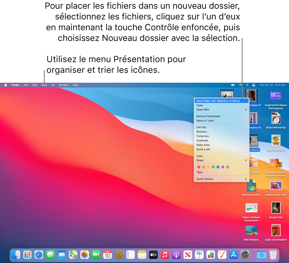 Comment Organiser Les Fichiers Sur Le Bureau De Votre Mac Assistance Apple