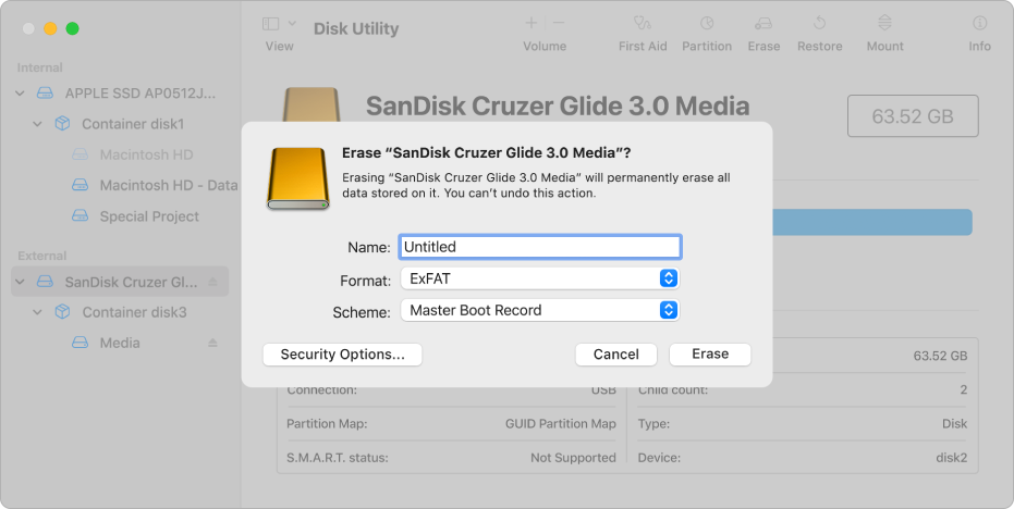 reformating hard drive for mac scheme master boot record versus other