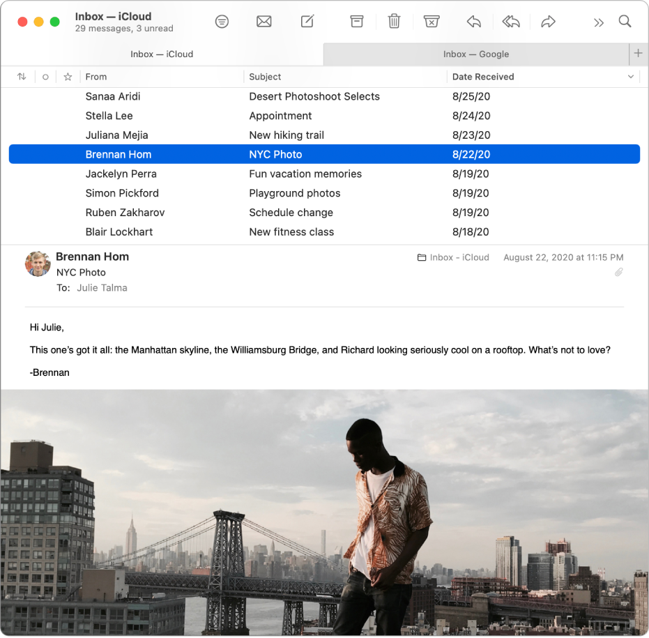 outlook for mac reduce preview window header
