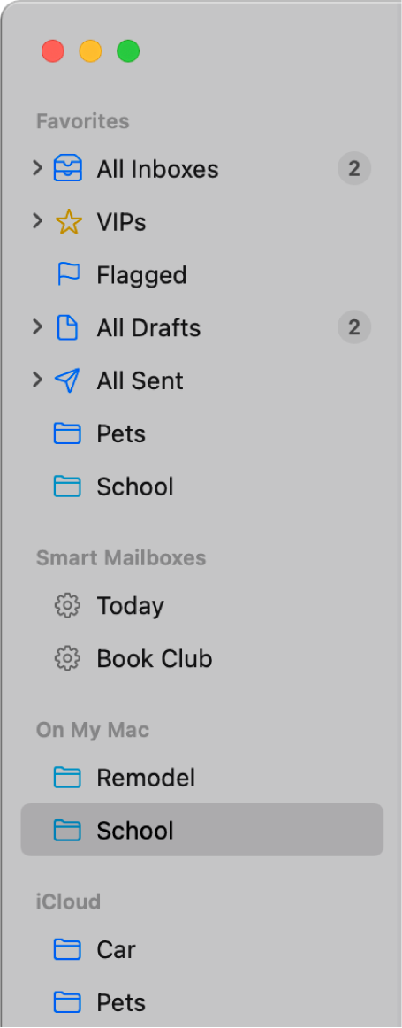 store a local archive copy in mail for mac