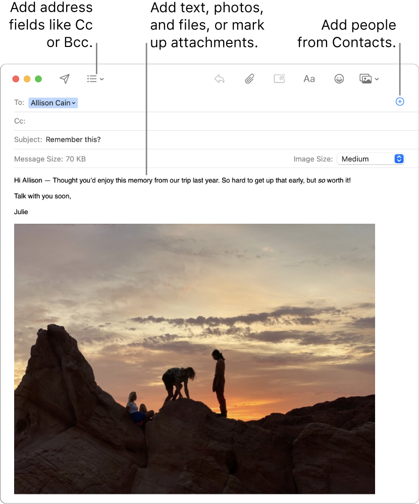 request reply to mac mail for email