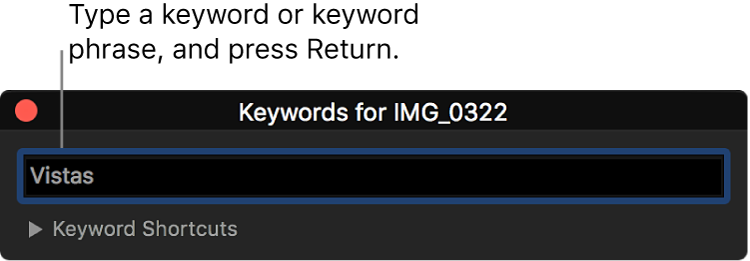Add Keywords To Clips In Final Cut Pro Apple Support
