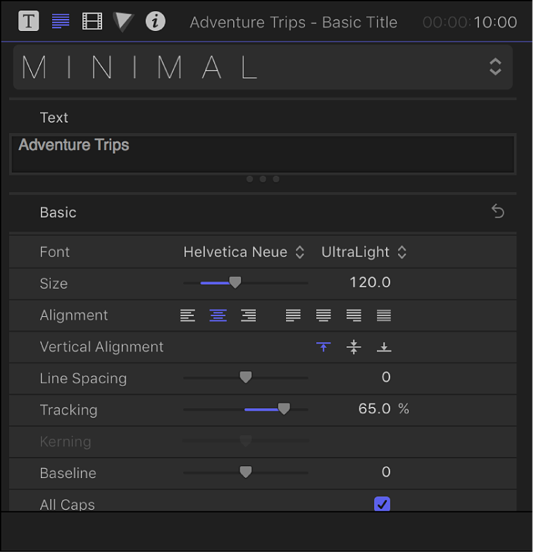 Final Cut Proでタイトルを調整する Apple サポート