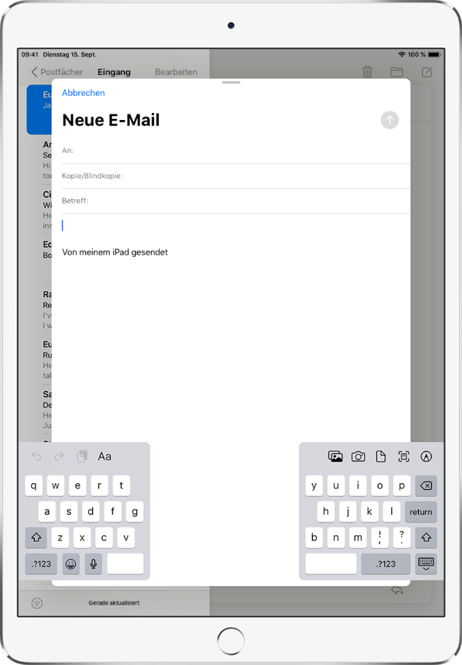 Schreiben Mit Der Bildschirmtastatur Auf Dem Ipad Apple Support