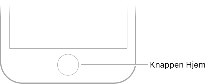 Knappen Hjem i bunden af iPhone.