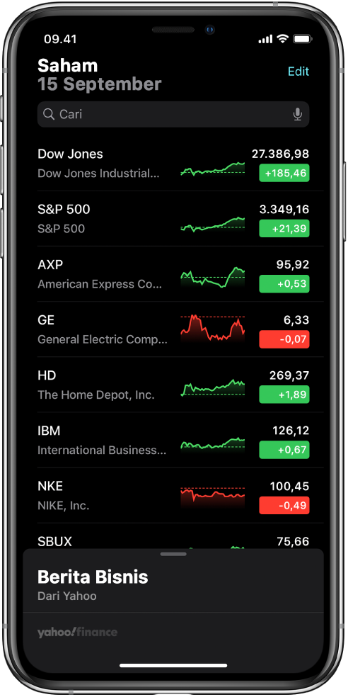 Memeriksa Saham Di Iphone Apple Support