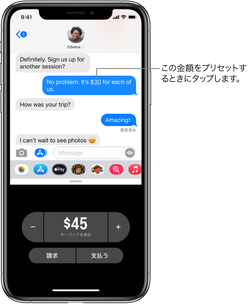 Iphoneのapple Payでお金を送金する 受領する 米国のみ Apple サポート