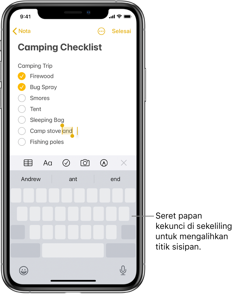 Taipkan Dengan Papan Kekunci Atas Skrin Pada Iphone Sokongan Apple