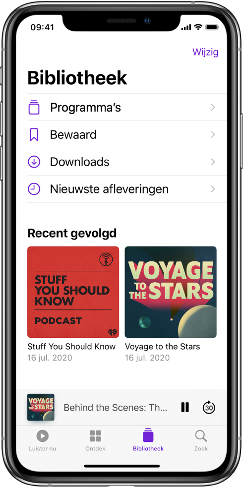 Je Podcastbibliotheek Beheren Op De Iphone Apple Support