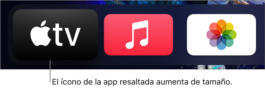 App seleccionada en la pantalla de inicio