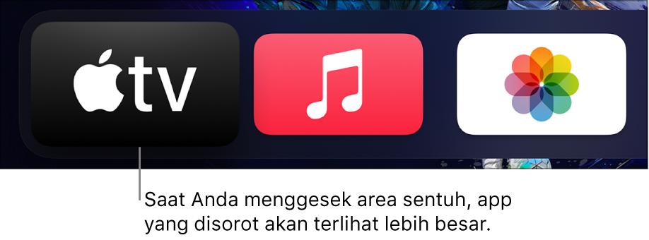 App yang dipilih di layar Utama